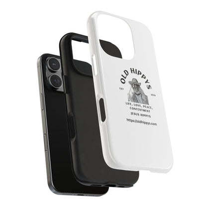 Old Hippys Phone Case — 'Life, Love, Peace, Contentment' Tough Protective Case