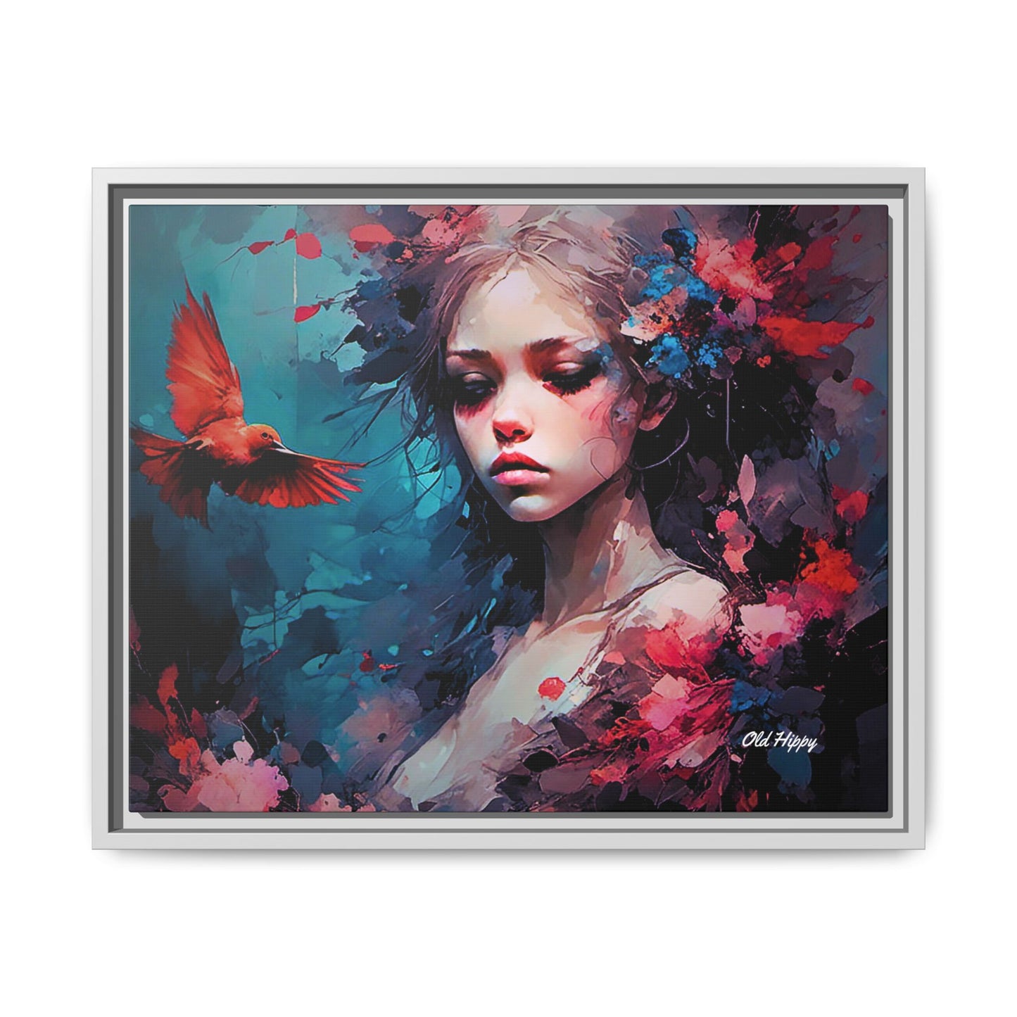"Where Prayers Become Flight" Framed Canvas Art
