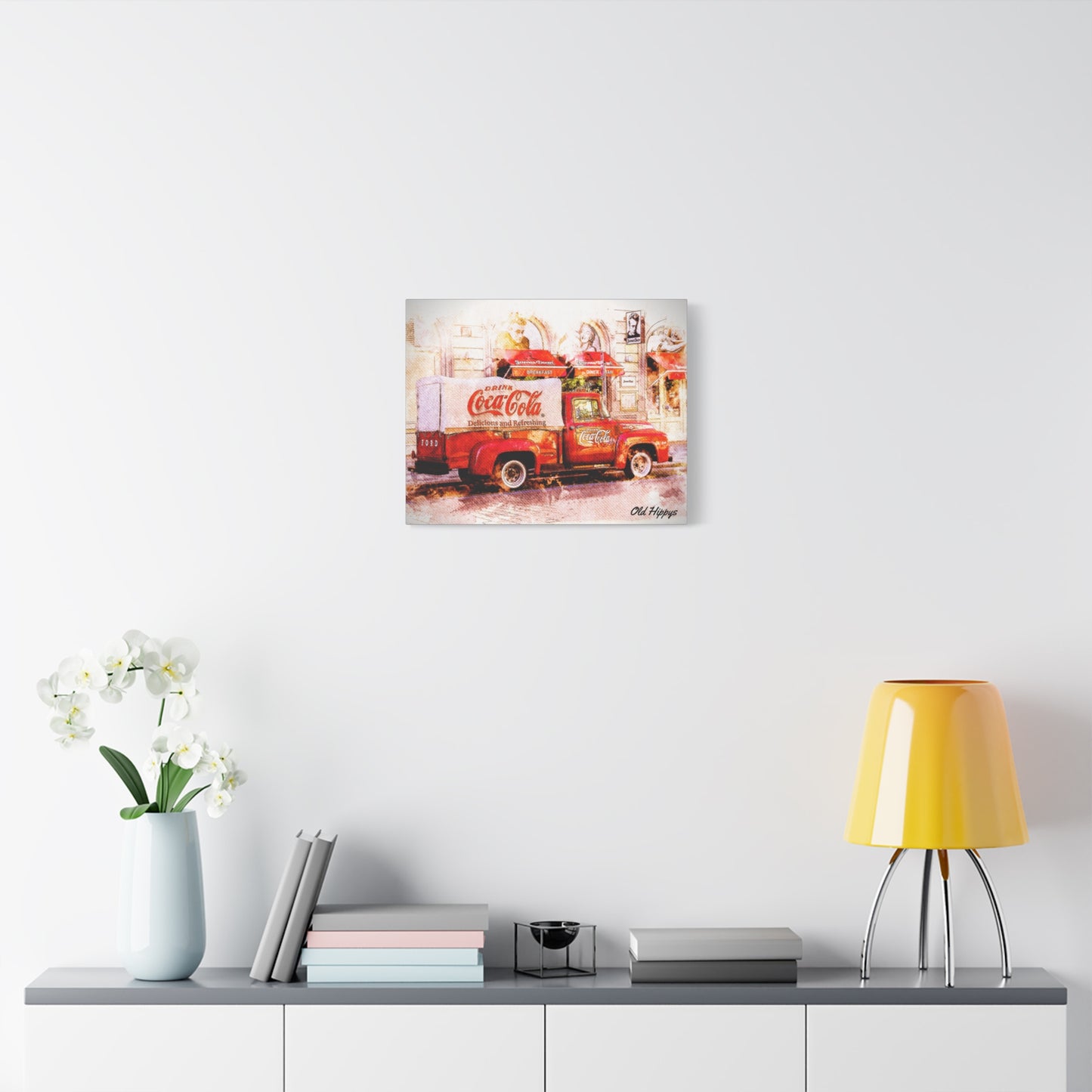 Vintage Coca‑Cola Delivery Truck Matte Canvas Print