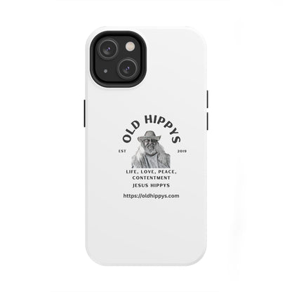 Old Hippys Phone Case — 'Life, Love, Peace, Contentment' Tough Protective Case