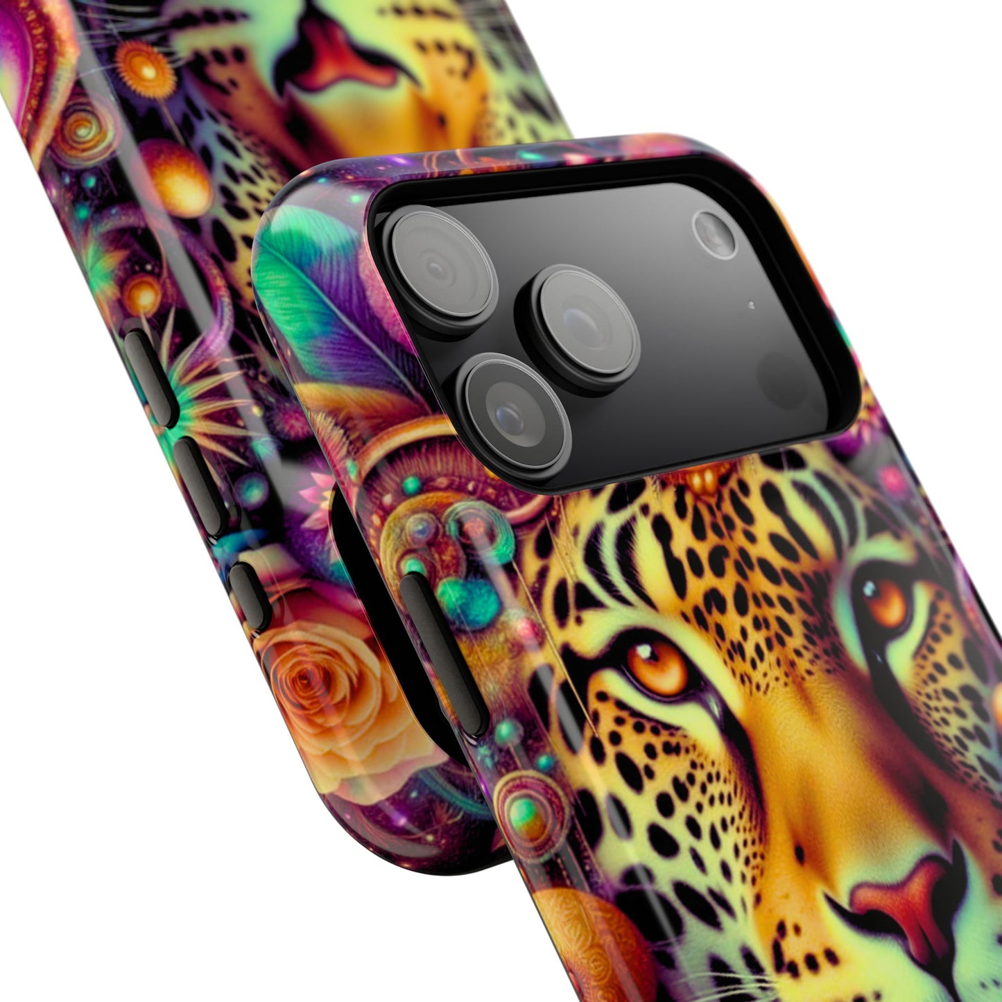 Leopard Psychedelic Phone Case — Vibrant Impact-Resistant iPhone Cover