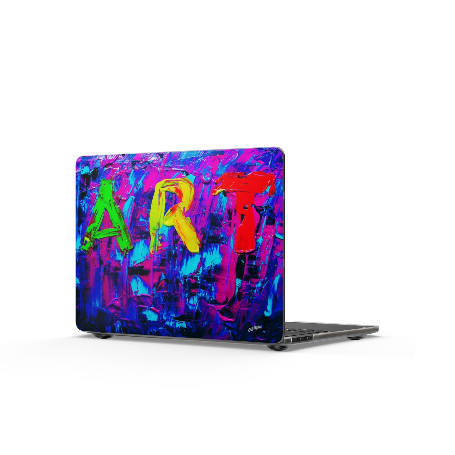 Abstract 'ART' Neon Paint Matte MacBook Case — Colorful Artist Laptop Cover