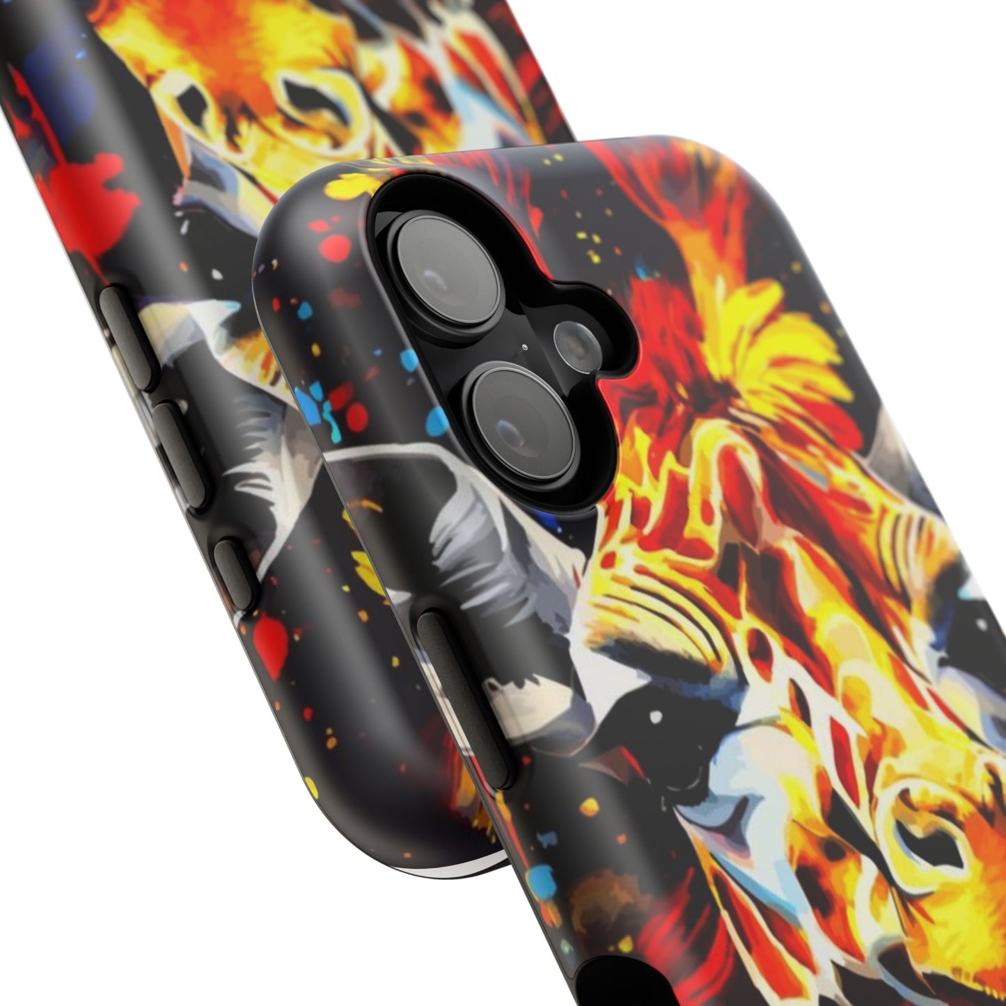 Funky Giraffe Art Impact-Resistant Phone Case —