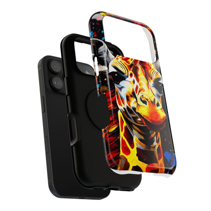 Funky Giraffe Art Impact-Resistant Phone Case —