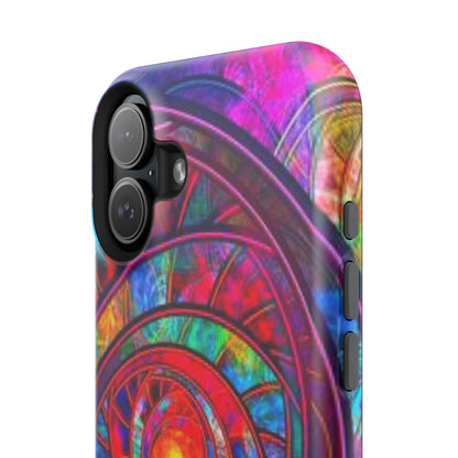 Protective Phone Case — Vibrant Abstract Mandala Impact-Resistant Design