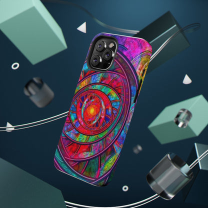 Protective Phone Case — Vibrant Abstract Mandala Impact-Resistant Design