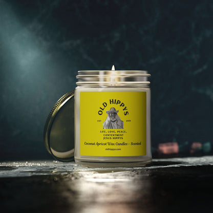 Coconut Apricot Scented Candle (4oz/9oz) by Old Hippys