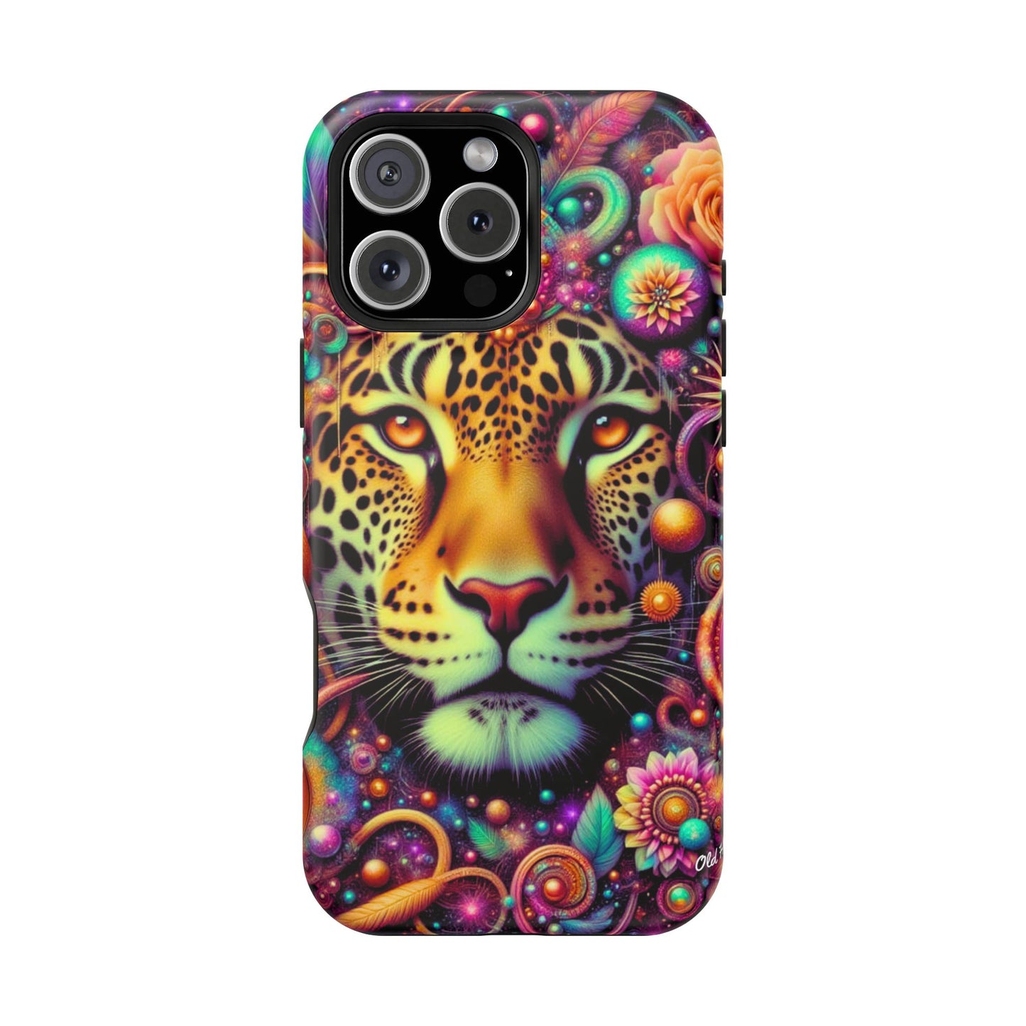 Leopard Psychedelic Phone Case — Vibrant Impact-Resistant iPhone Cover