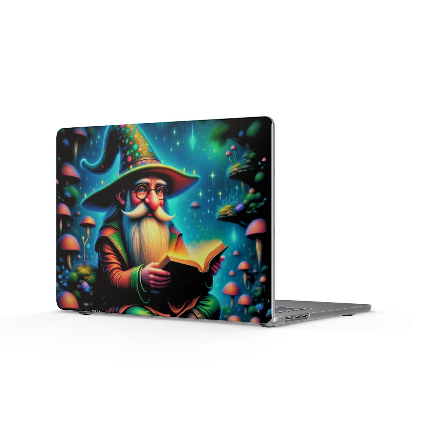 Whimsical Wizard Reading in Enchanted Forest MacBook Case