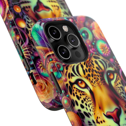 Leopard Psychedelic Phone Case — Vibrant Impact-Resistant iPhone Cover
