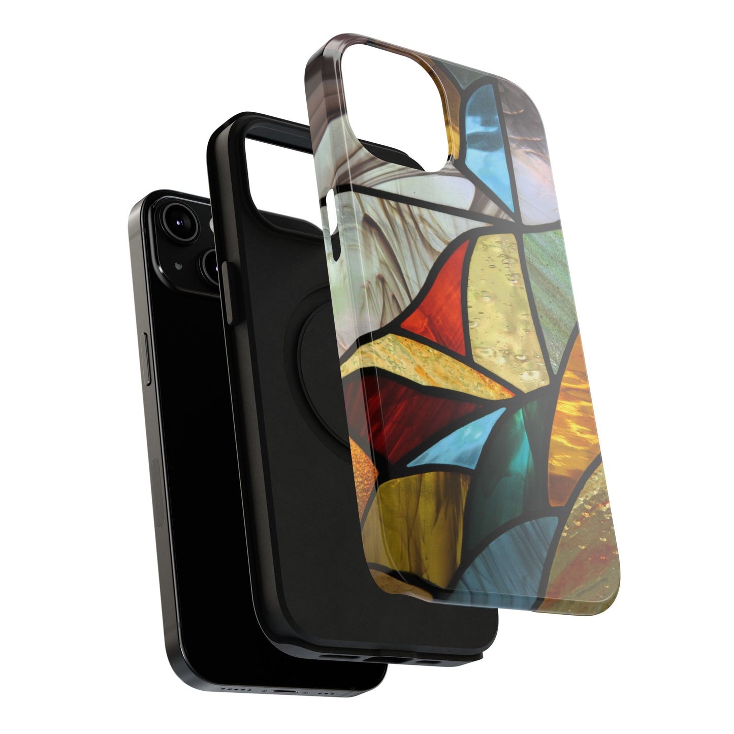 Stained Glass Impact Phone Case — Colorful Mosaic Protective Cover