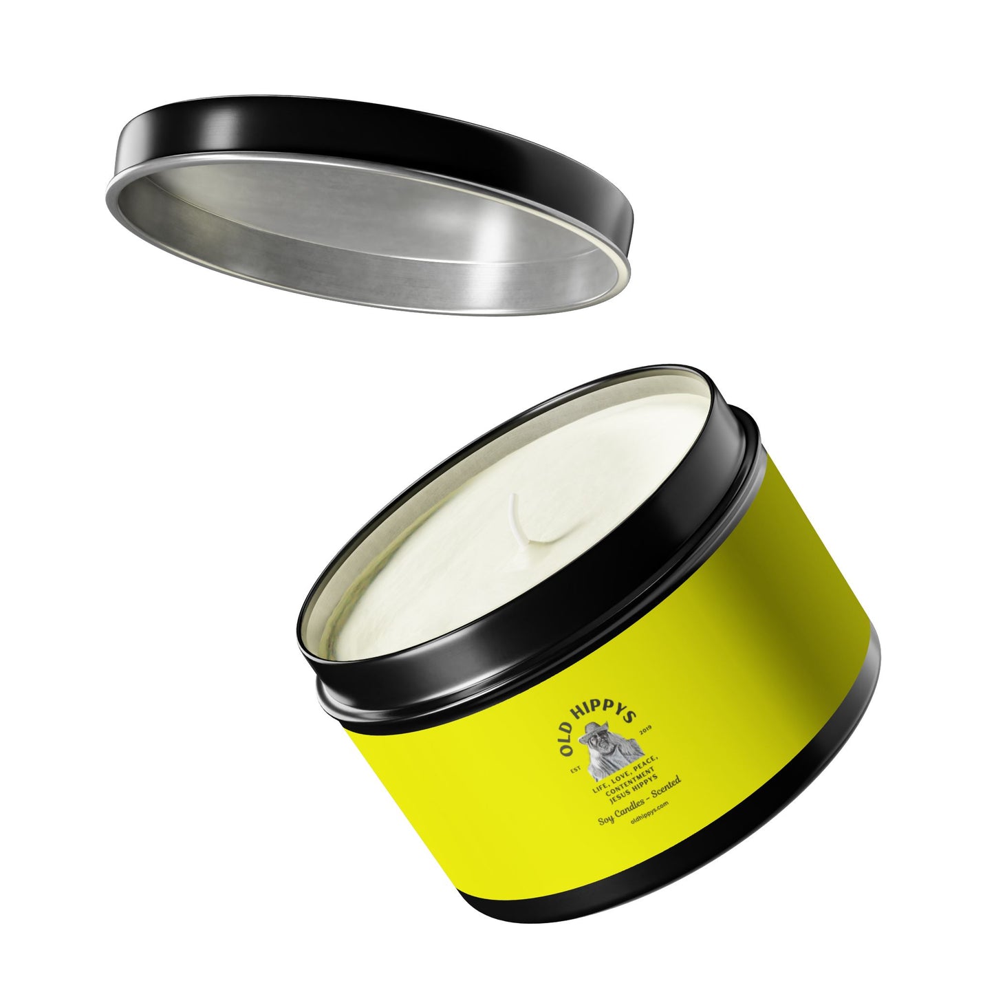 Scented Tin Candle — Bright Citrus Soy Candle from Old Hippys