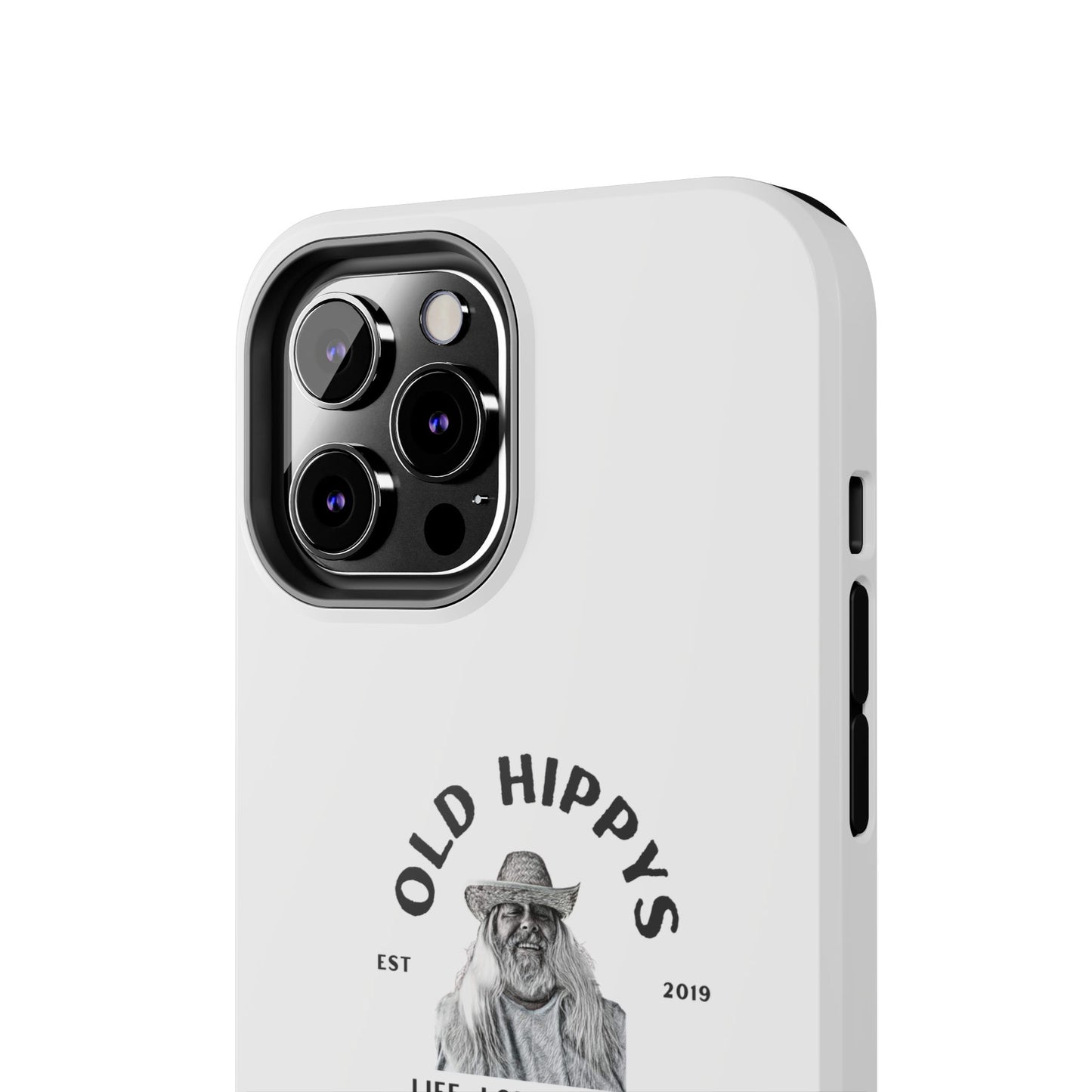 Old Hippys Phone Case — 'Life, Love, Peace, Contentment' Tough Protective Case