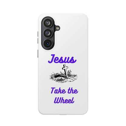 Jesus Take the Wheel Phone Case — Christian Impact-Resistant iPhone Case