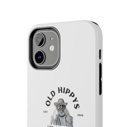 Old Hippys Phone Case — 'Life, Love, Peace, Contentment' Tough Protective Case