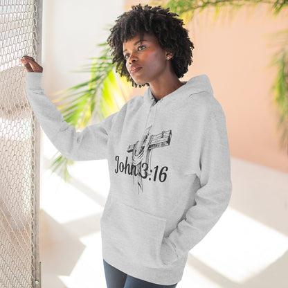 John 3:16 Cross Hoodie - Christian Faith Pullover