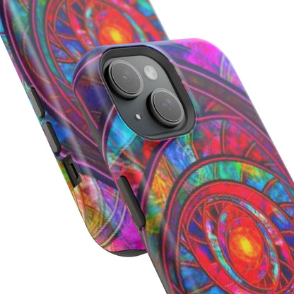 Protective Phone Case — Vibrant Abstract Mandala Impact-Resistant Design