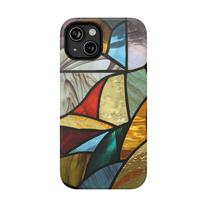 Stained Glass Impact Phone Case — Colorful Mosaic Protective Cover