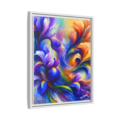 Iris Symphony #1 Wood Framed Matte Canvas