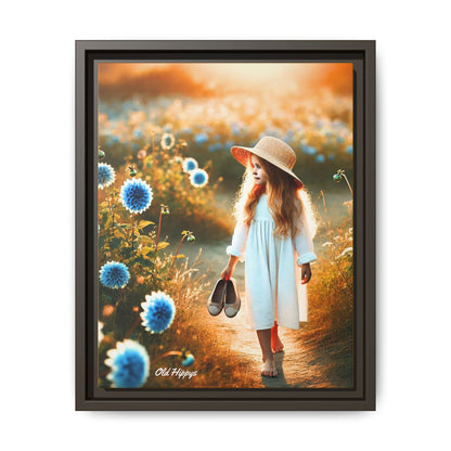 A Girl and Her Thoughts Wood Framed Canvas