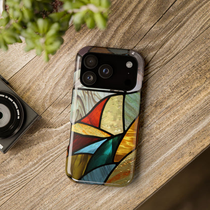 Stained Glass Impact Phone Case — Colorful Mosaic Protective Cover