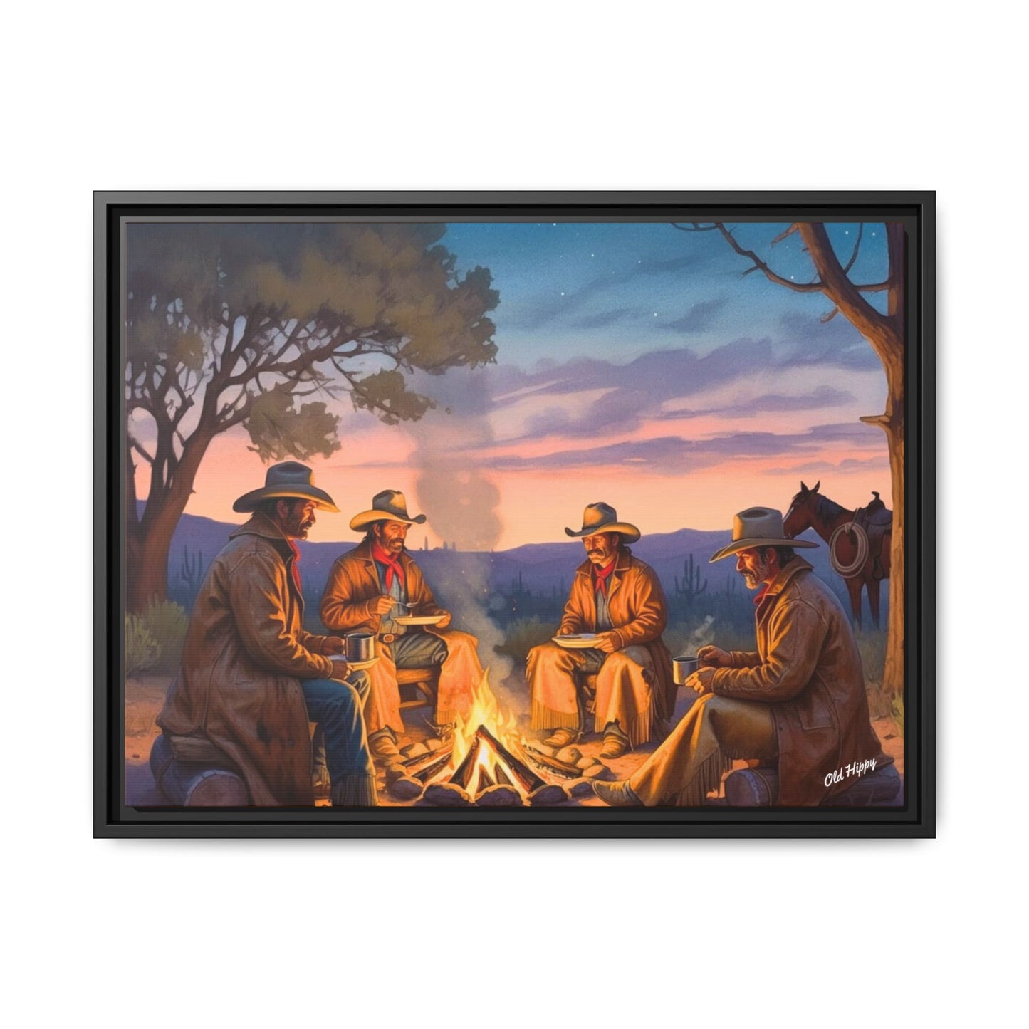 Days End on the Trail #1  Wood Framed Canvas