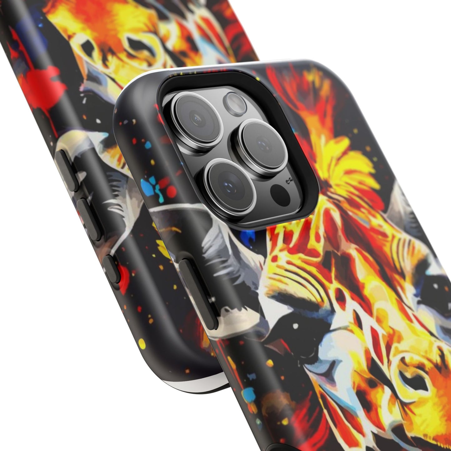 Funky Giraffe Art Impact-Resistant Phone Case —