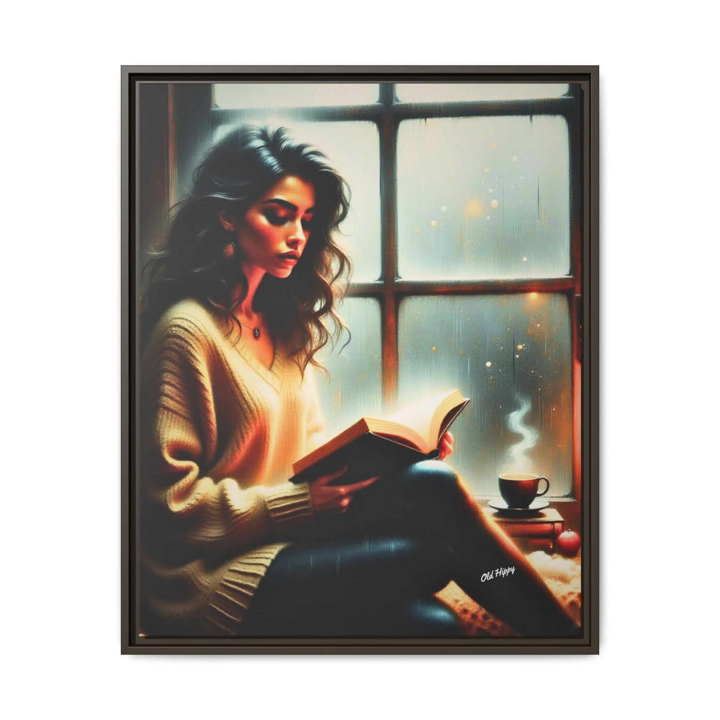Quiet Moments Wood Framed Canvas by Old Hippy