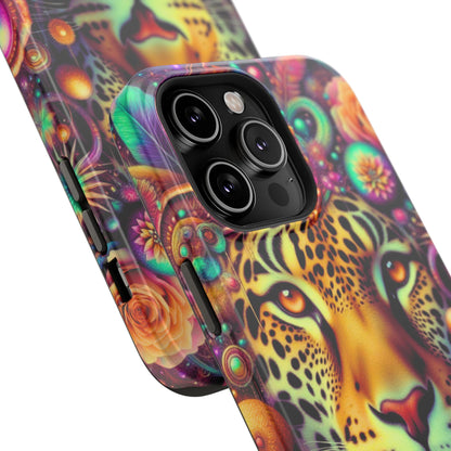 Leopard Psychedelic Phone Case — Vibrant Impact-Resistant iPhone Cover