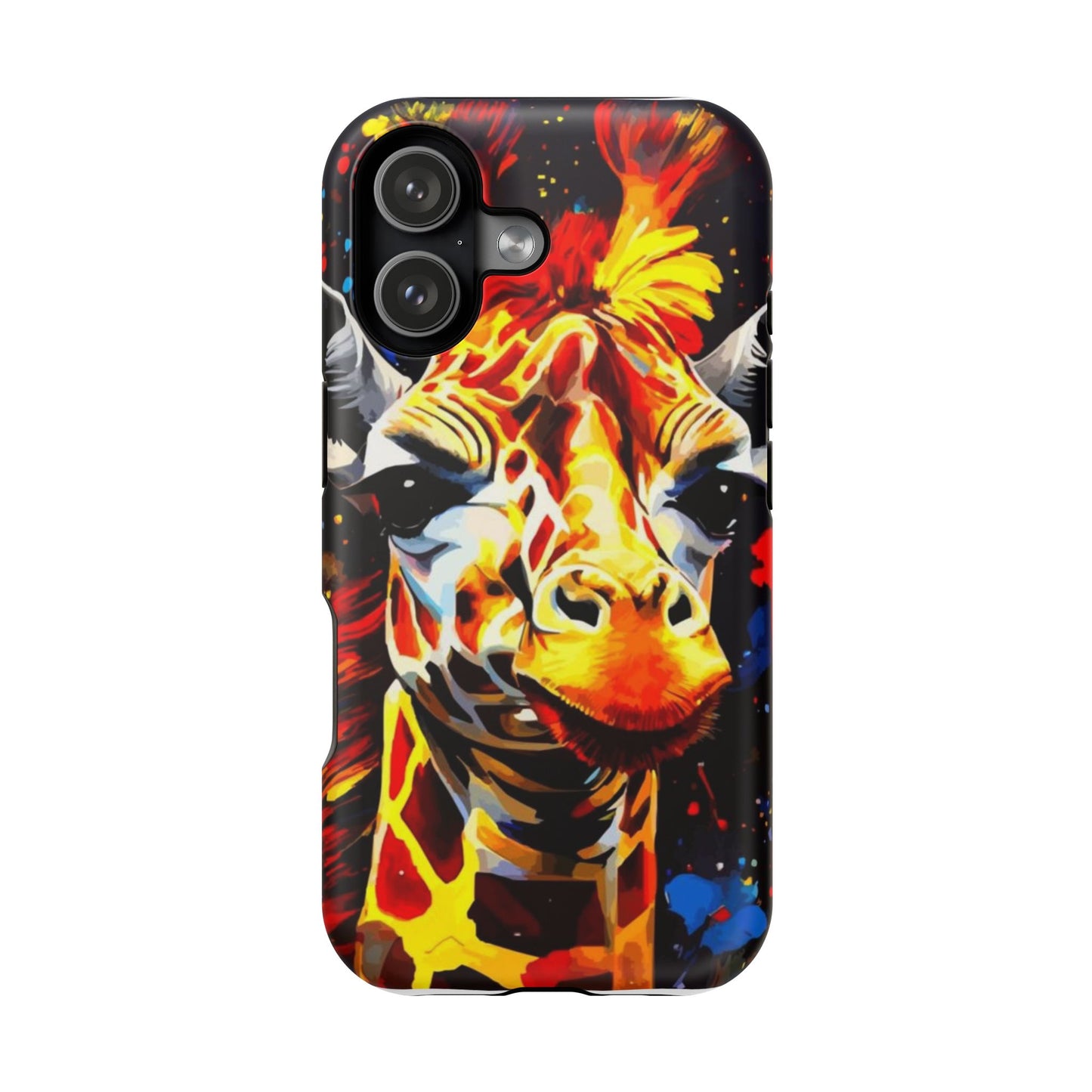 Funky Giraffe Art Impact-Resistant Phone Case —