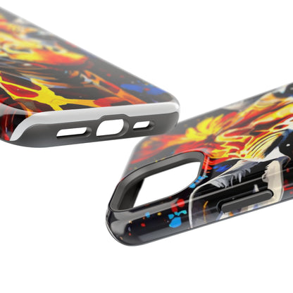 Funky Giraffe Art Impact-Resistant Phone Case —