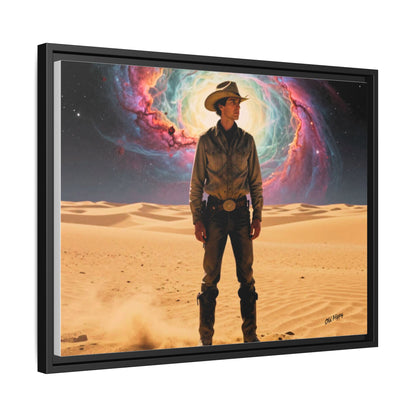 Stardust Wrangler- Framed Canvas AI Art by Old Hippy
