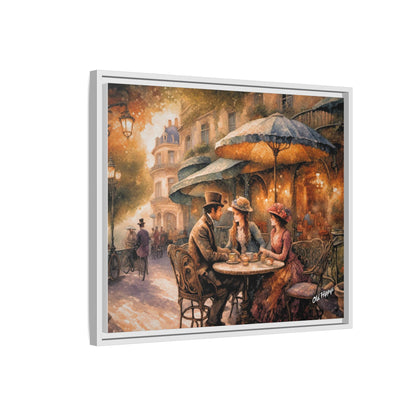 Paris Cafe Framed Canvas Wrap