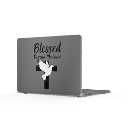 Blessed Beyond Measure Matte MacBook Case – Dove & Cross Religious Laptop Cover