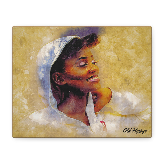 Golden Joy- Radiant Portrait Canvas Art