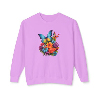 Butterfly Floral Crewneck Sweatshirt