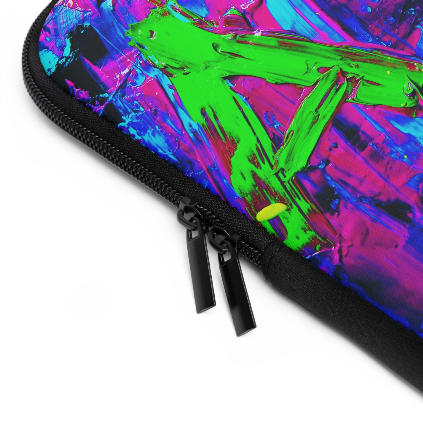Abstract 'ART' Neon Paint Laptop Sleeve — Colorful Protective Sleeve for Artists & Creatives