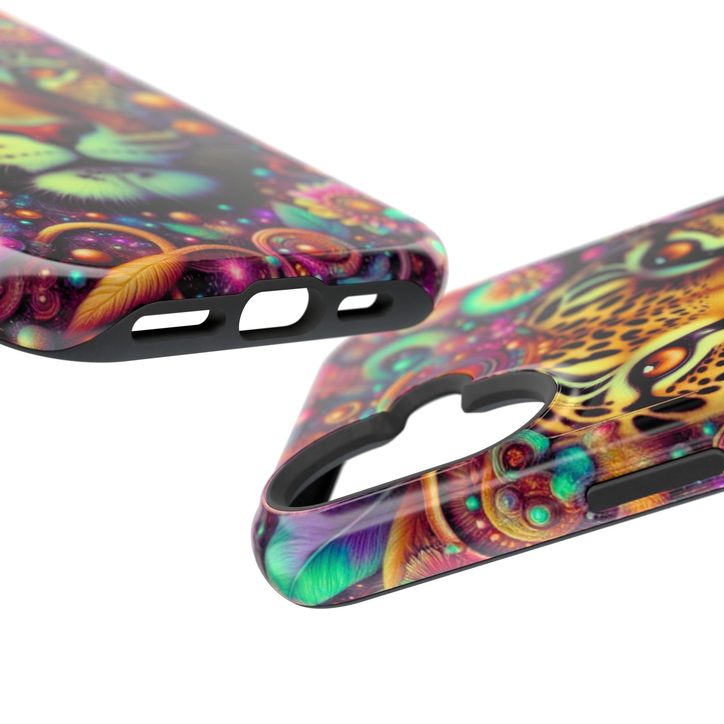 Leopard Psychedelic Phone Case — Vibrant Impact-Resistant iPhone Cover