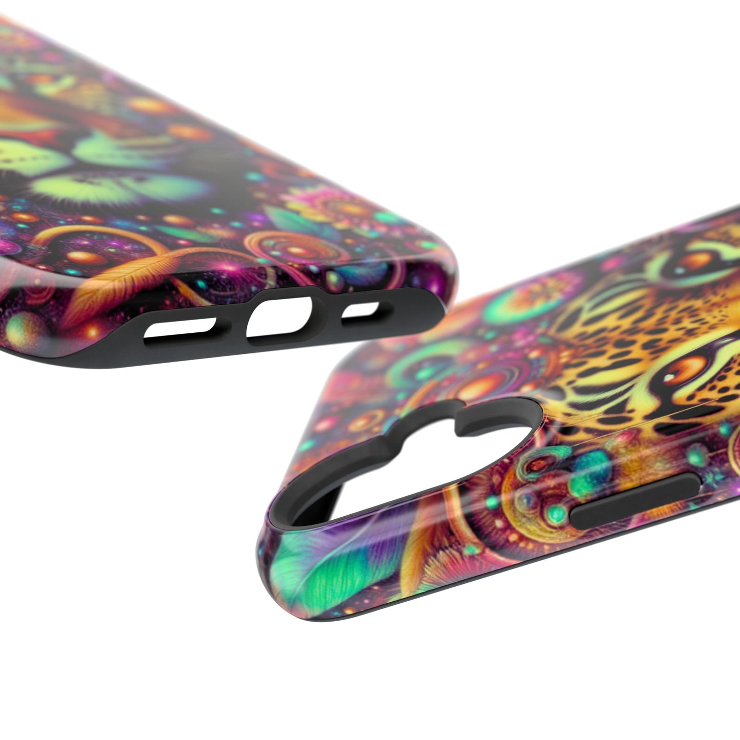 Leopard Psychedelic Phone Case — Vibrant Impact-Resistant iPhone Cover