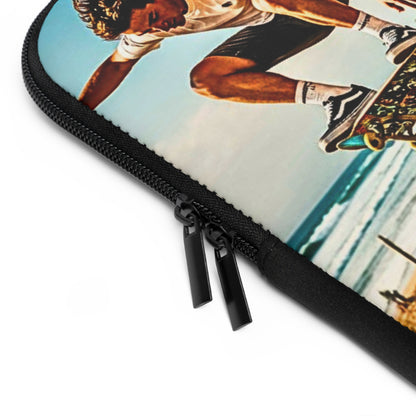 Skateboarders at Venice Beach Laptop Sleeve — Vintage Surf Skateboard Design