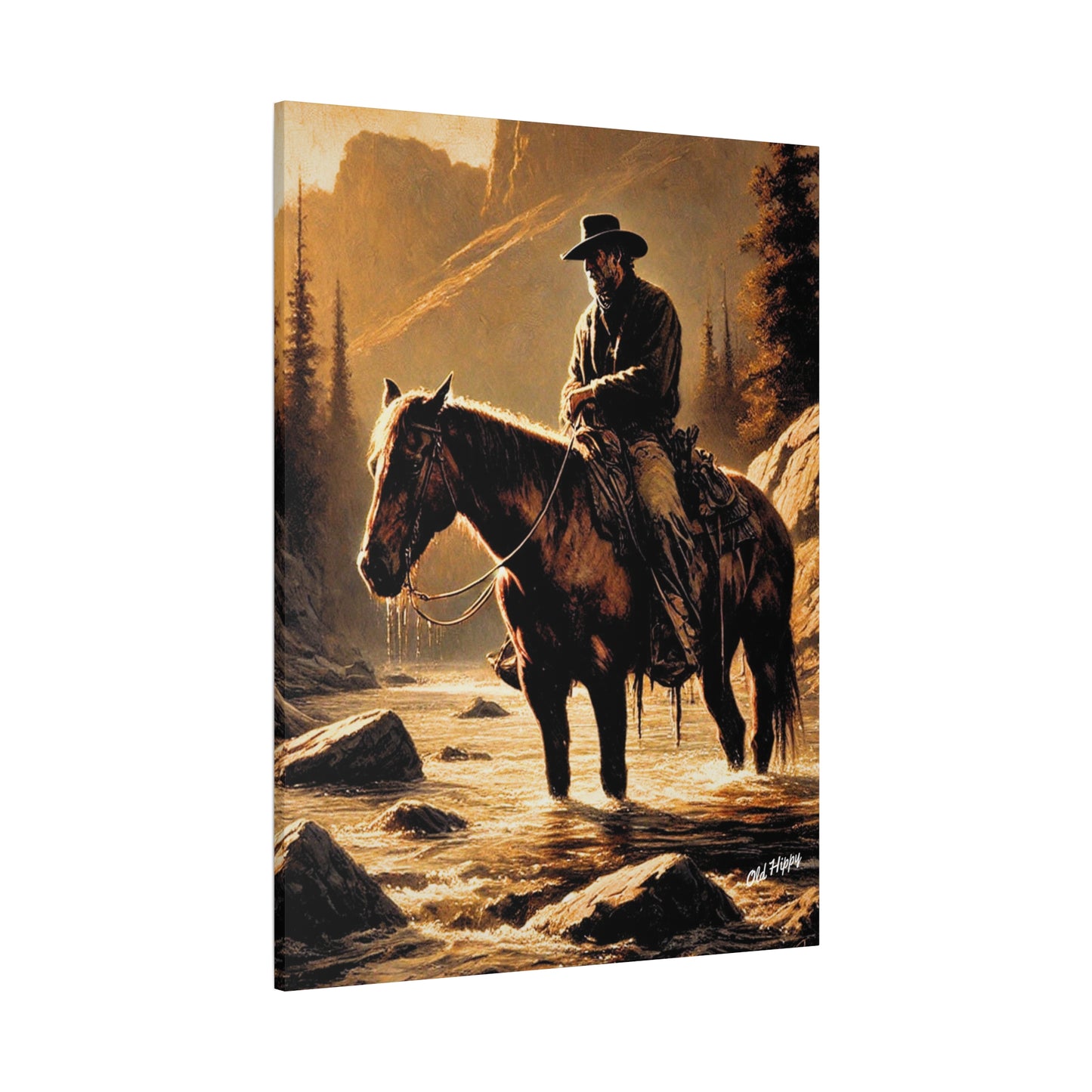 “Still Waters, Weathered Soul”  Rustic Matte Stretched Canvas