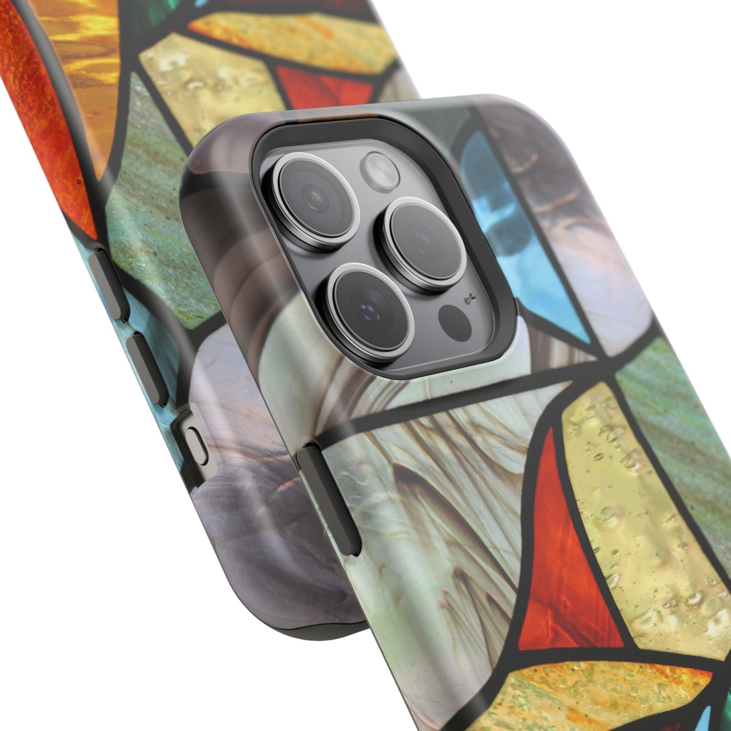 Stained Glass Impact Phone Case — Colorful Mosaic Protective Cover