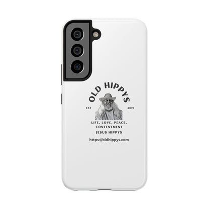 Old Hippys Phone Case — 'Life, Love, Peace, Contentment' Tough Protective Case