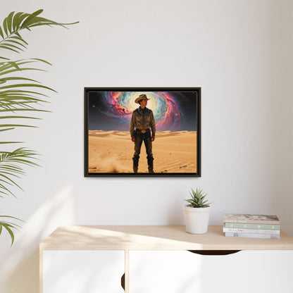 Stardust Wrangler- Framed Canvas AI Art by Old Hippy