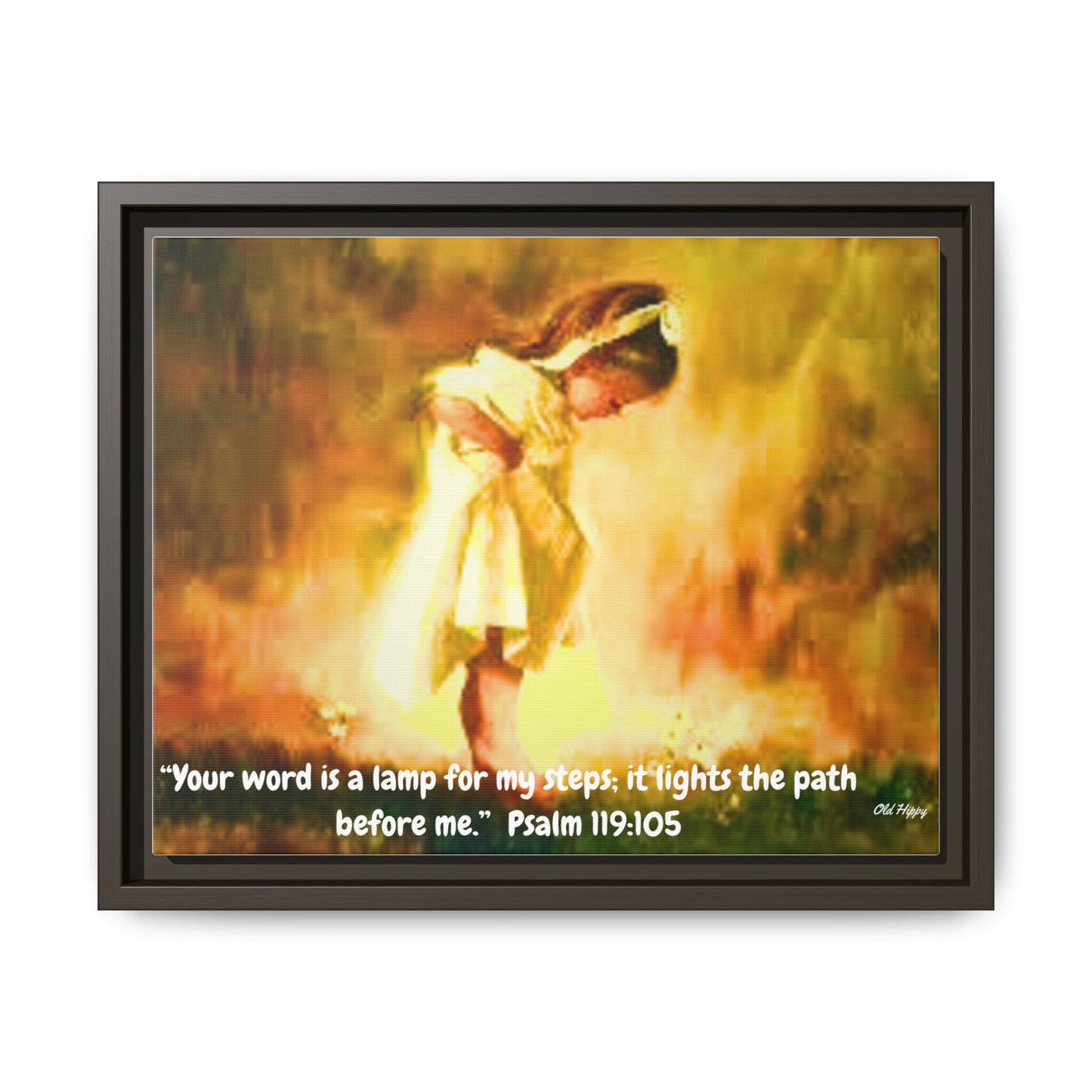 Guided by the Light of the Word of God Wood Framed Canvas