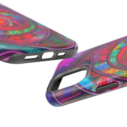 Protective Phone Case — Vibrant Abstract Mandala Impact-Resistant Design