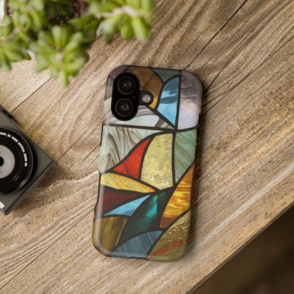 Stained Glass Impact Phone Case — Colorful Mosaic Protective Cover