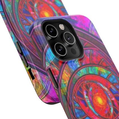 Protective Phone Case — Vibrant Abstract Mandala Impact-Resistant Design
