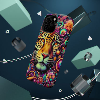Leopard Psychedelic Phone Case — Vibrant Impact-Resistant iPhone Cover