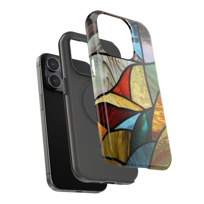 Stained Glass Impact Phone Case — Colorful Mosaic Protective Cover